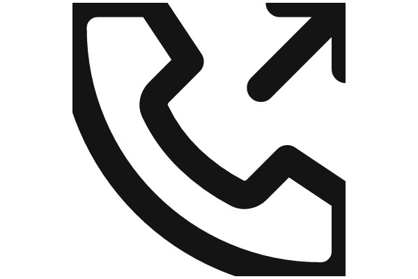 Simplistic Icon of a Phone and Arrow