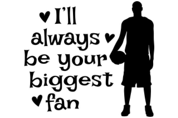 A Silhouette of a Basketball Player with a Heartfelt Message