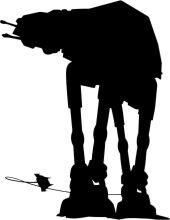 A Silhouette of a Droid from Star Wars