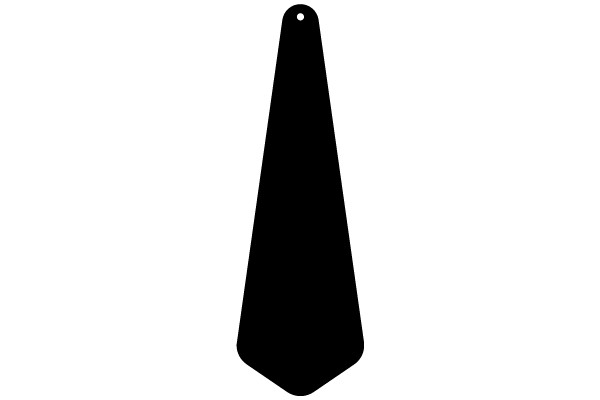 A Solid Black Tie Against a White Background