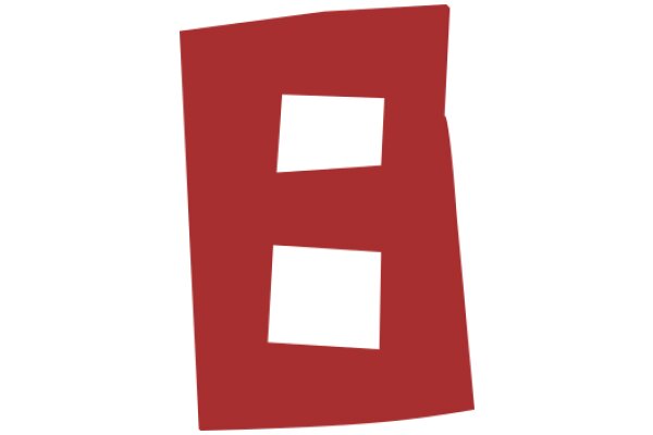 Digital Art: A Close-up of a Pixelated Red Letter 'E'