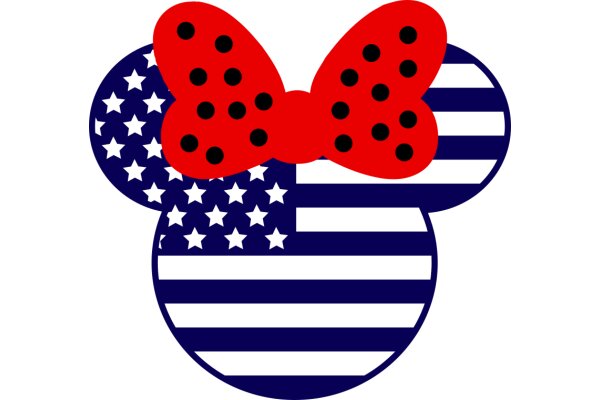 A Patriotic Minimalist Design: The American Flag and a Ladybug