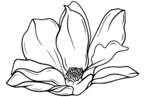 A Delicate Line Drawing of a Flower