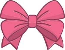 A Pink Bow on a White Background