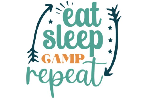 Eat, Sleep, Camp, Repeat: A Graphic Design for a Camping Motto