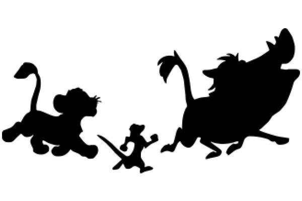 A Silhouette Adventure: Three Animals in Motion