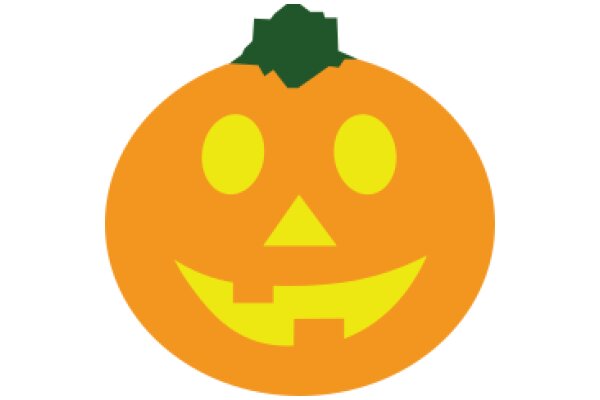 Halloween-themed Pumpkin with a Smiling Face