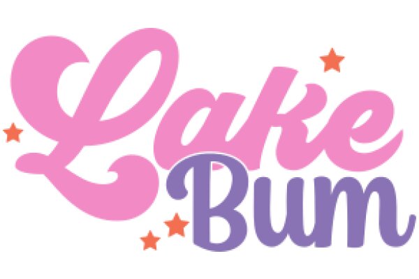 Lake Bum: A Playful Pink and Purple Logo