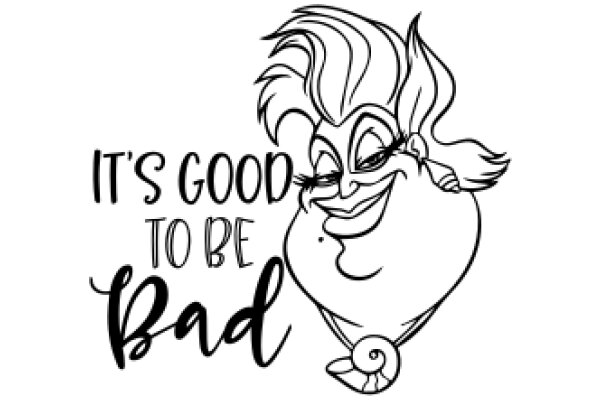 Whimsical Cartoon Character with a Positive Message