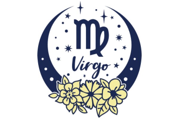 Virgo's Celestial Bouquet: A Floral Zodiac Logo