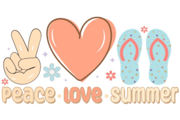 Peace, Love, and Summer: A Graphic Design for a Summer Greeting Card