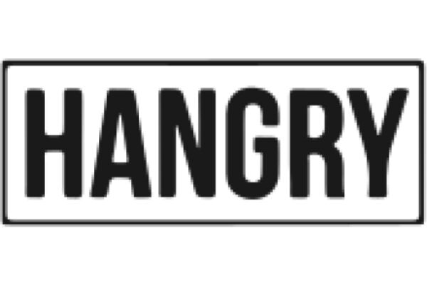 A Solid White Background with the Word 'Hangry' in Black