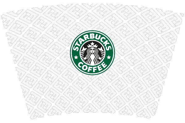 Starbucks Coffee Logo on a Patterned Background