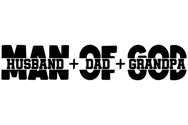 A Graphic Design of a Man, a Husband, and a Grandpa