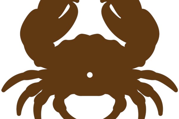 Stylized Brown Lobster Silhouette