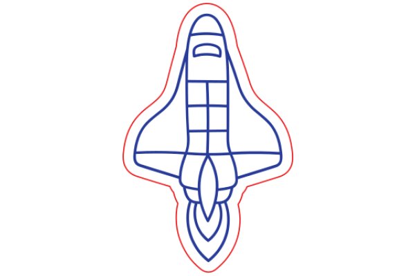 A Pixelated Artwork of a Space Shuttle