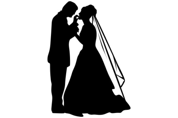 A Silhouette of Love: A Couple Sharing a Kiss