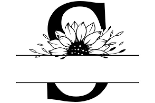 Illustration of a Flower and Letter 'O'