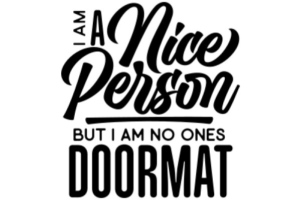 A Nice Person, But I Am No One's Door Mat