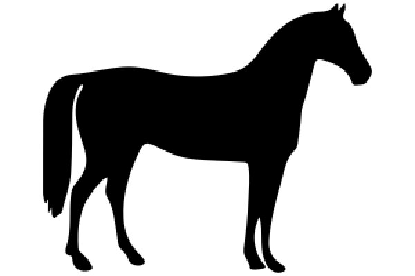 A Solid Silhouette of a Horse