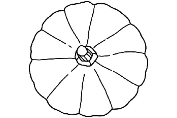 A Simple Line Drawing of a Flower