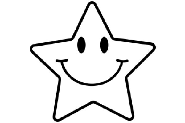 Simplistic Line Drawing of a Star