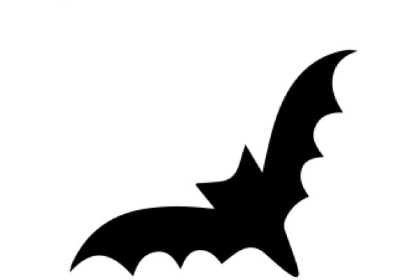 Stylized Black Bat Silhouette