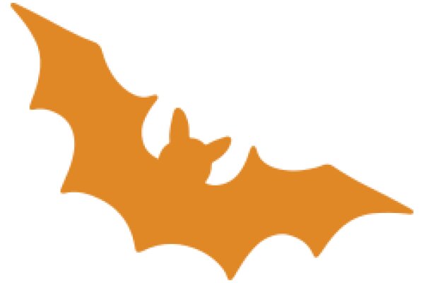 Vivid Orange Bat Silhouette Against Black Background