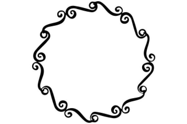 Stylized Black Swirl Design