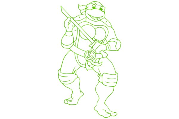 Leonardo from Teenage Mutant Ninja Turtles: A Green Line Artwork