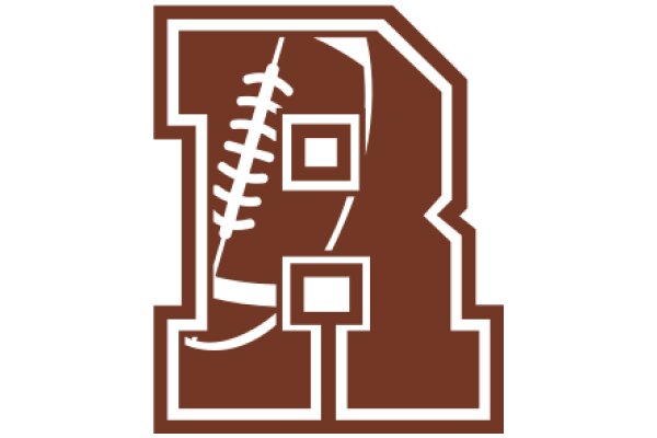 Brown Letter R Logo with Football Cleat Design