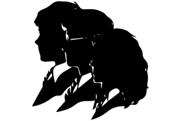 Silhouettes of Three People, Each with a Unique Expression