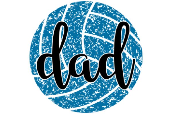 Vintage Volleyball Logo with Dad Text