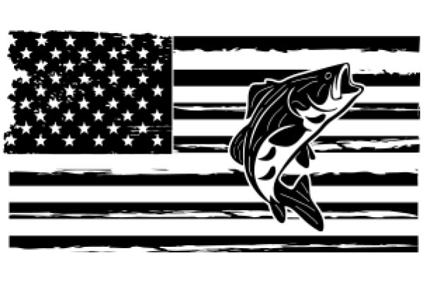 American Flag with a Fish: A Symbolic Combination