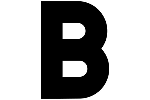 Simplicity in Design: A Black Letter 'B' on a White Background