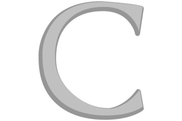 A Simple Gray Letter 'C'