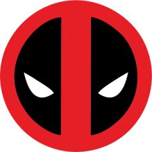 Vibrant Red and Black Logo of a Popular Superhero