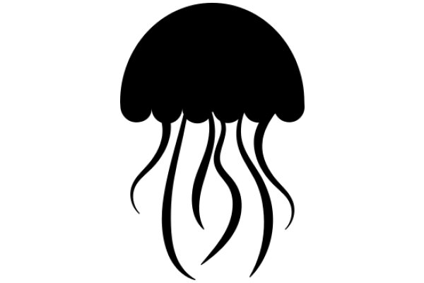 Stylized Black Octopus Silhouette