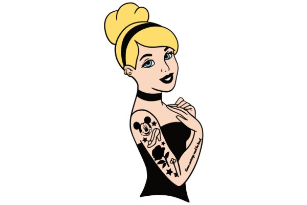 Stylish Tattoo Design: A Modern Twist on Classic Disney Character