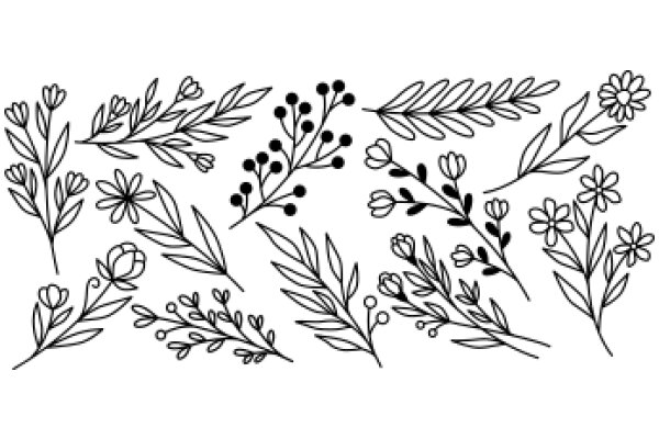 Elegant Floral Design: A Illustration of Nature's Beauty