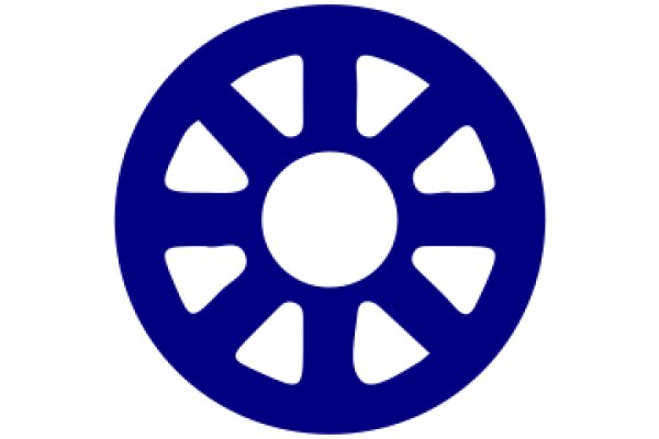 Vibrant Blue Steering Wheel Icon