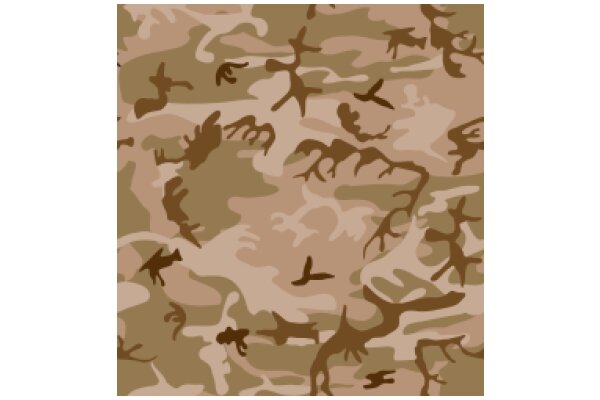 Camouflage Pattern with Abstract Animal Silhouettes