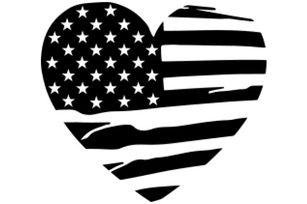 American Flag Heart Design