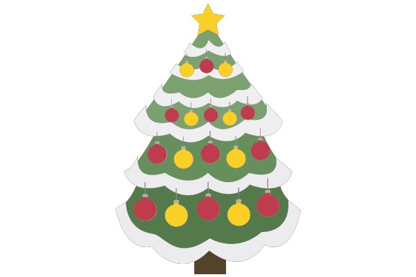 A Festive Christmas Tree Illustration