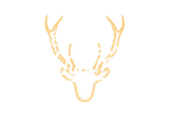 Stylized Antler Design in Yellow