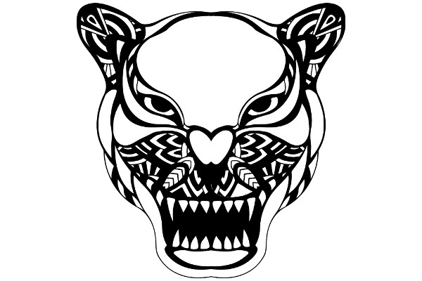 Stylized Tiger Head Design