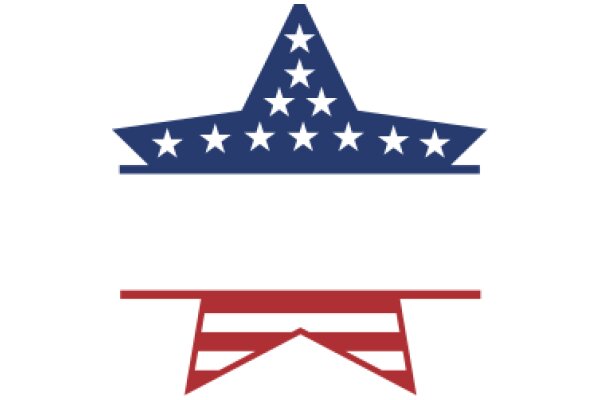 United States Flag Icon with a Red Roof Design