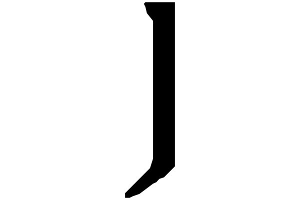 A Solid Letter 'J' on a White Background