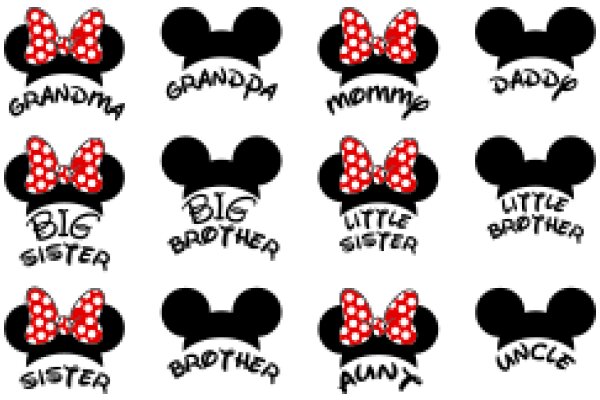 A Collection of Disney-Inspired Mickey Mouse Ears with Family Names