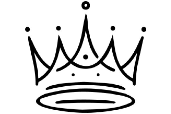 A Line Drawing of a Crown and Two People